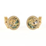 Sunset Cufflink | Nature Gold Cufflink | Diamond Cufflinks | Fine Jewelry