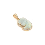 Queen Victoria Fire Opal Diamond Pendant